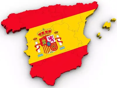 Map of Spain 3D model