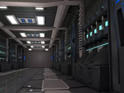 Sci Fi Interior Corridor 3D model