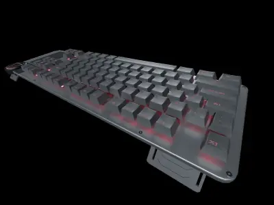 keyboard computer with lights Free 3D model