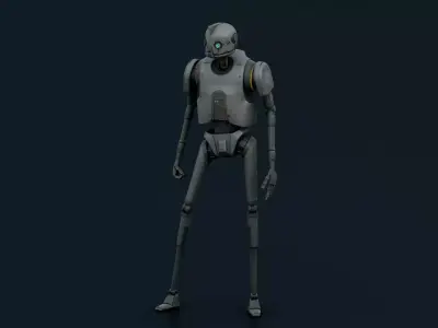 IMPERIAL DROID-02  Rigged for Unreal Engine - Unity - MIXAMO 3D model