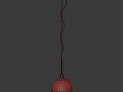 Suspension of Erich MOD221 PL 01 G Gold Chrome 3D model