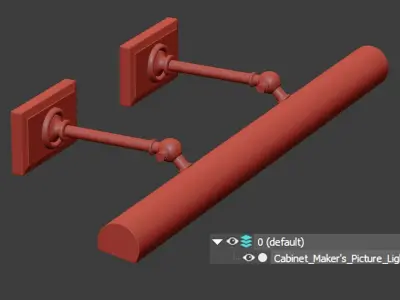 Cabinet Makers Picture Light Low-poly 3D model