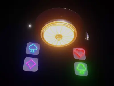 Casino Lamps For Virtual Casino Games 3D model