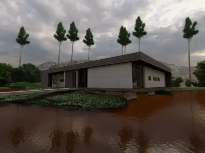 Casa Scene-villa-modern house 3D model