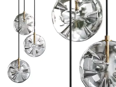 Chandelier Fireball Low-poly 3D model