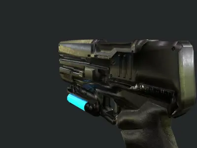 SCI-FI Pistol Low-poly 3D model