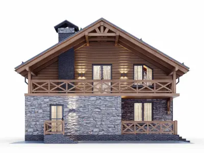 Chalet Style House 3D model