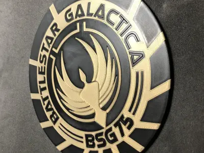 Battlestar Galactica BSG 75 Wall Plaque 3D print model