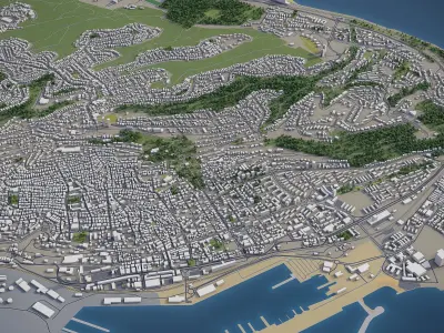 Haifa  Low-poly 3D model