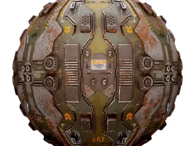 PBR Sci-Fi Industrial Texture 35 Low-poly 3D model