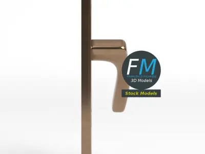 Door knob with keyhole 3D model