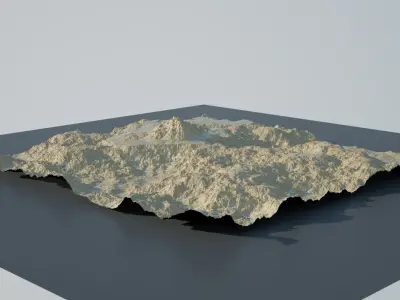 Rocky Desert Terrain 3D model