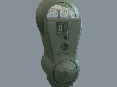 Parking Meter Low-poly 3D model