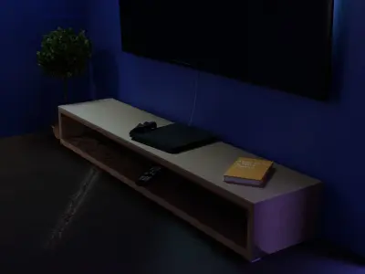 Gamer room project blender 3D model