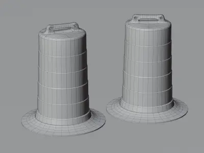 Traffic Barrel PBR Game-ready Low-poly 3D model