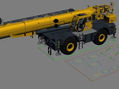  Manitowoc GRT8100 Rough Terrain Crane Rigged 