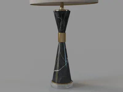 Alastair Marble Table Lamp Black 3D model