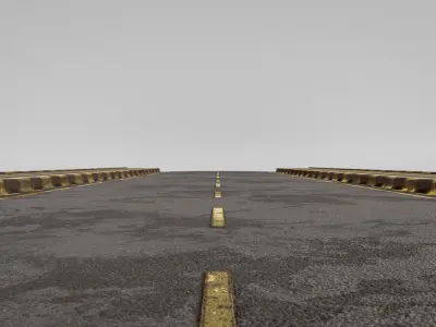 Modular Urban Street with Pedestrian 6x6 meter Low-poly 3D model
