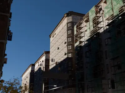 City street with realistic buildings and cityscape 3D model