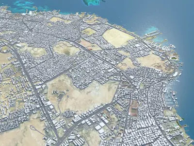 Hurghada Egypt 60km Low-poly 3D model