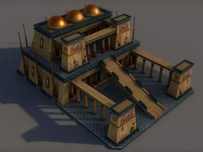 Ancient Egyptian Building Low-poly 3D model