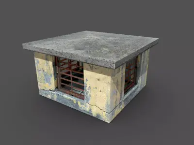 Ventilation Shaft Building Gameready Low-poly 3D model