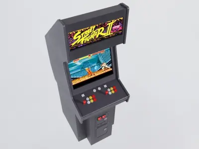 Arcade Machines Low-poly 3D model