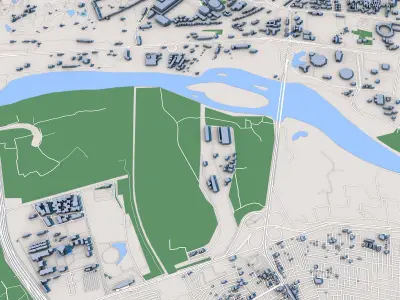 New Delhi City India 3D model