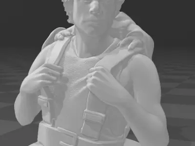Star Wars Luke and Yoda Dagobah Training  3D print model
