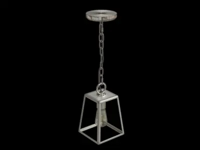 Adjustable Drop Metal Led Pendant Low-poly 3D model