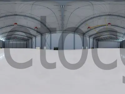 HDRI - Airplane Hangar Interior 5 Texture