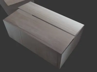 Cardboard boxes Low-poly 3D model