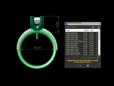 Elegant Emerald Cut Solitaire Ring for Women  449 3D print model