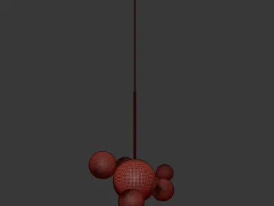 Giopato Coombes Bolle Pendant 6 Bubbles 3D model