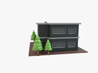 Prison 3D Illustration 3D model