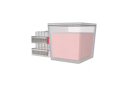  Stainless Steel Slide Staining Rack Free SKP DAE OBJ Blend  Free 3D model