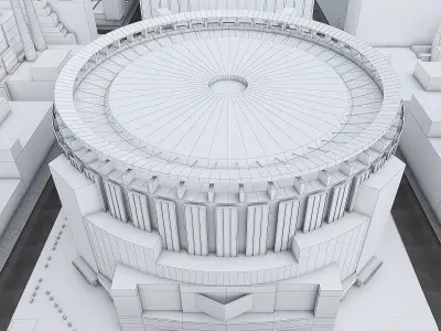 Madison Square Garden Low-poly 3D model