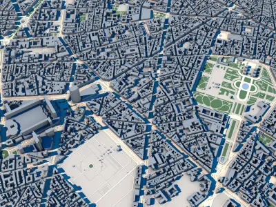 Cityscape Paris France 3D model