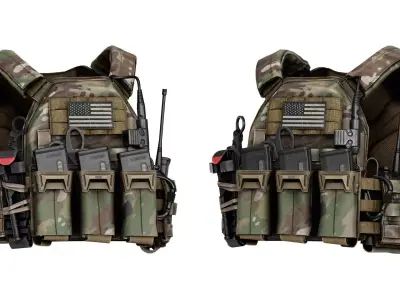 TYR TACTICAL PICO 1M ASSAULTER PLATE CARRIER VEST Low-poly 3D model