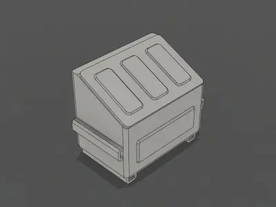Street Garbage Bin 3D print model