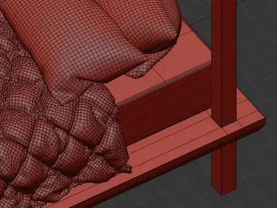 Master Bed 3D model