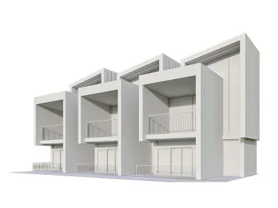 Modren house 05 Low-poly 3D model