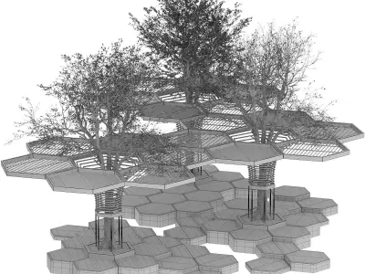 Plaza Design 3D model