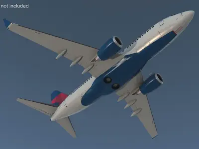  Delta Air Lines Boeing 737-700 with Interior Rigged 