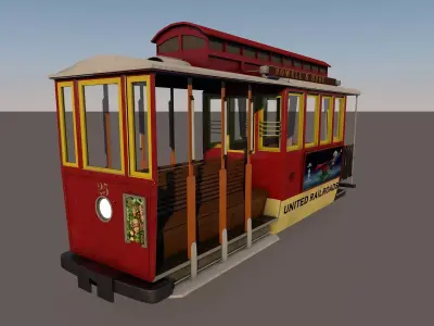 San-Francisco Tram Free 3D model