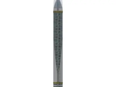 Skyscraper dubai Low-poly 3D model