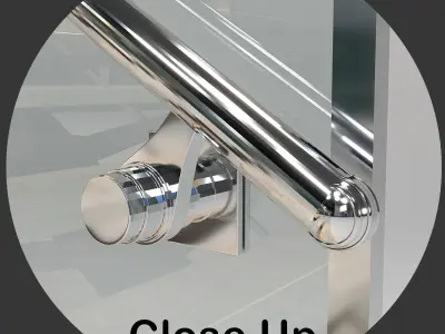 modern stair 02 3D model