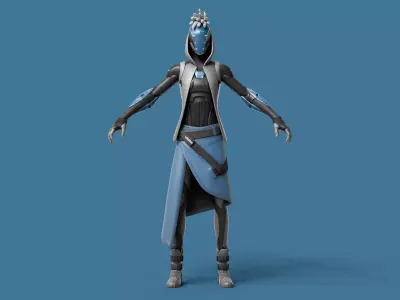 Sultura Cyberpunk Rigged Character 3D model