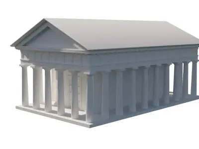 Temple of Theseus Low-poly 3D model