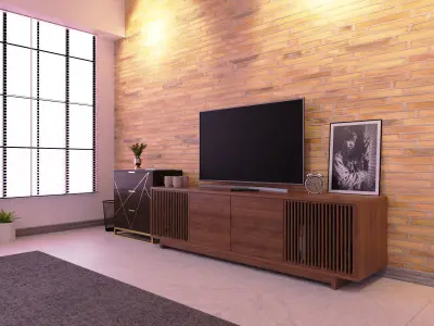 Living Room 01 Low-poly 3D model